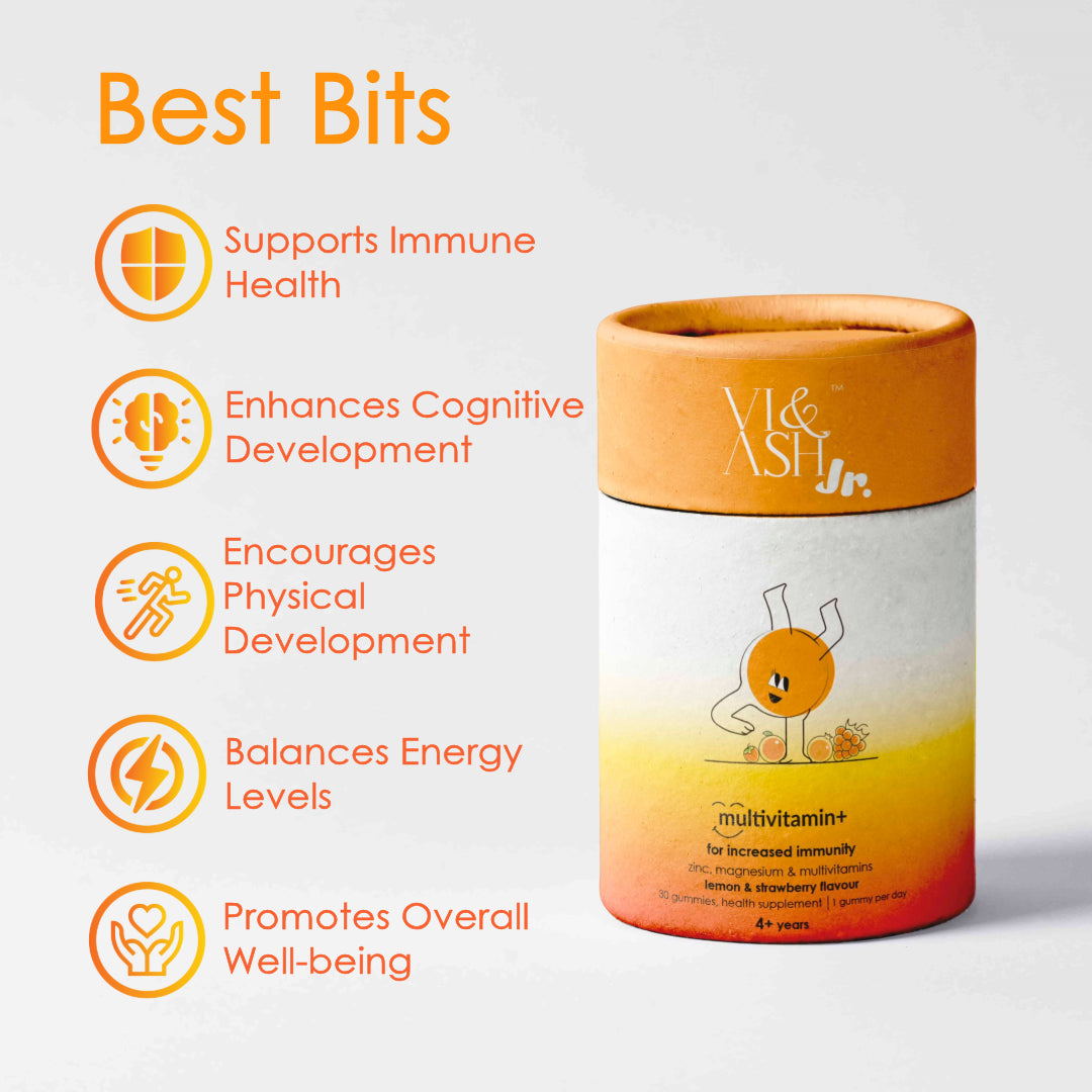 VI & ASH MV+ - Gummies For Children | Supports Immune Health | Enhances Cognitive Development | Tasty and Fun | Balances Energy Levels | Promotes Overall Well-being