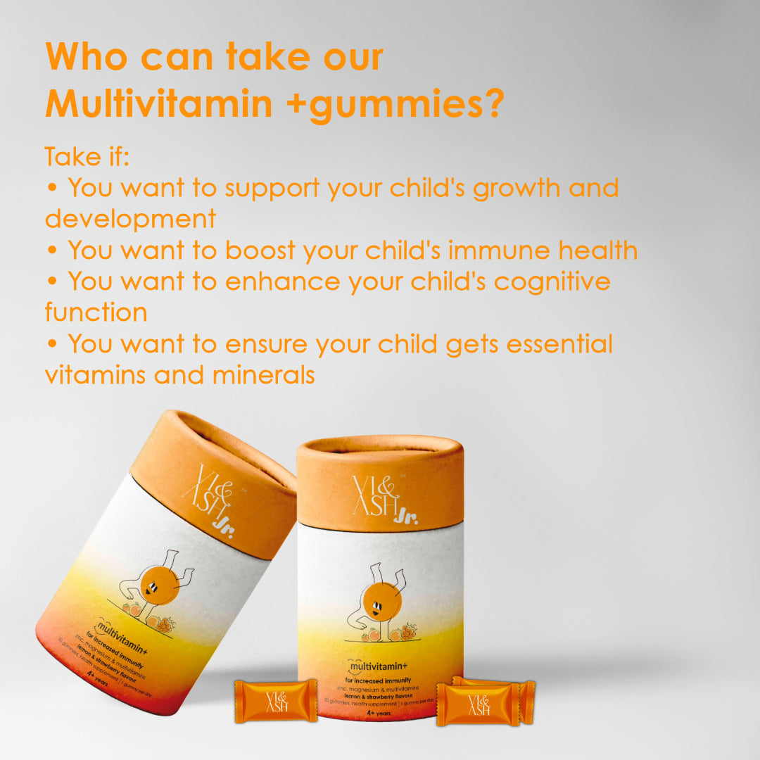 VI & ASH MV+ - Gummies For Children | Supports Immune Health | Enhances Cognitive Development | Tasty and Fun | Balances Energy Levels | Promotes Overall Well-being